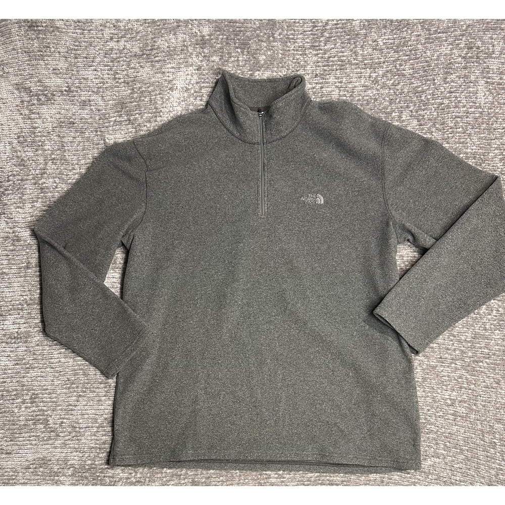 VINTAGE The North Face Quarter Zip Fleece Pullover Men's XXL Gray Outdoor Jacket